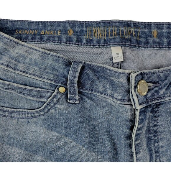 Jennifer Lopez Skinny Jeans size 10 Womens Embroidered Flower Details  JH1697360 - Picture 3 of 7